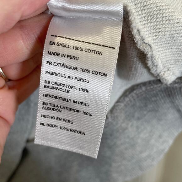 Untuckit Men's Sweatshirt Gray Shawl Collar Kangaroo Pocket M - Picture 4 of 5